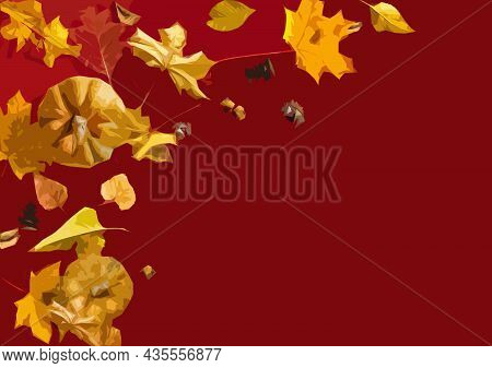 Wooden Sign With An Inscription - Its Fall Yall , Pumpkins, Oak And Maple Leaves, Acorns And Leaves.