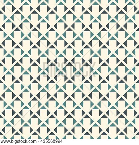 Geometric Seamless Pattern. Ethnic, Tribal Suface Print. Diamond Grid Motif Ornament. Repeated Mini 