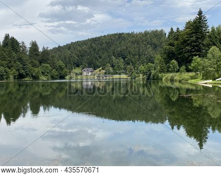 Picturesque Small Mountain Accumulation Lake Mrzla Vodica - Gorski Kotar, Croatia (slikovito Malo Go