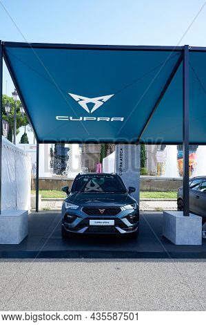 Barcelona, Spain -10.07.2021- Automobile Exhibition Barcelona 2021. Seat Cupra Brand Exhibition