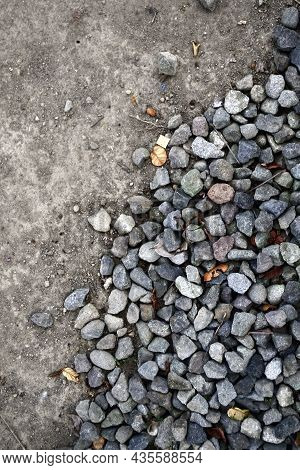 Background, A Collection Of Gray  Gravel, Building Materials