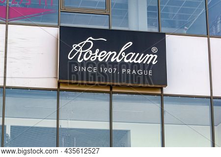 Ostrava, Czech Republic - April 28, 2021: The Banner Of Rosenbaum Czech Fashion Company Which Sells 