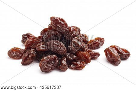 Raisins On White Background, Isolated Raisin, Indian Kishmish.