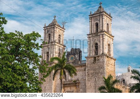 Exterior Of Historic Cathedral Of San Servacio In Valladolild