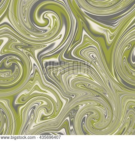 Seamless Twirly Swirly Abstract Liquid Marble Surface Pattern Design For Print