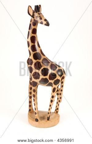 Wooden Giraffe Statue