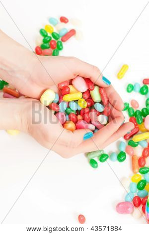 Süßigkeiten und Hände
