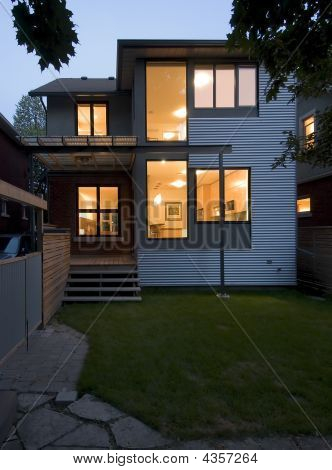 Fachada da casa contemporânea