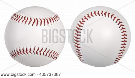 Two New Baseballs Isolated On White Background