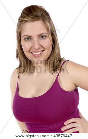 Espressioni di ritratto di donna bella bionda