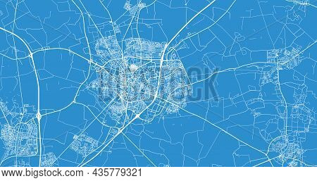 Urban Vector City Map Of Lund, Sweden, Europe