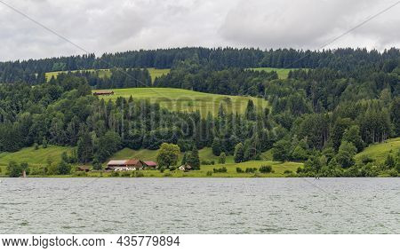 Scenery Around The Grosser Alpsee, A Lake Near Immenstadt In Bavaria, Germany