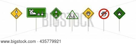 Pets Signs Set. Please Clean Up After Your Pet