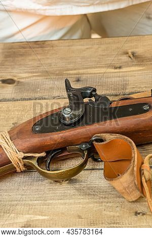 Ancient Weapon Of The Russian-turkish War Of 1877-1878, View Of The Trigger And The Capsule