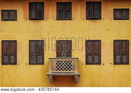 Architectural detail in Fiera di Primiero, Pale di San Martino, Trentino Alto-Adige, Italy, Europe                               