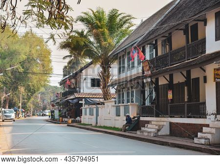 Architecture Of Ancient Town In Luang Phrabang, Laos