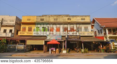 Architecture Of Ancient Town In Luang Phrabang, Laos