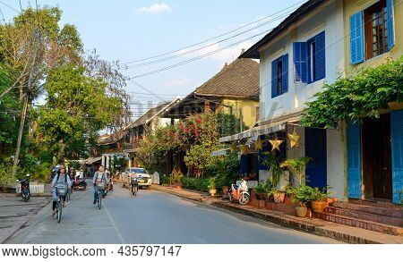 Architecture Of Ancient Town In Luang Phrabang, Laos