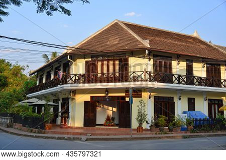 Architecture Of Ancient Town In Luang Phrabang, Laos