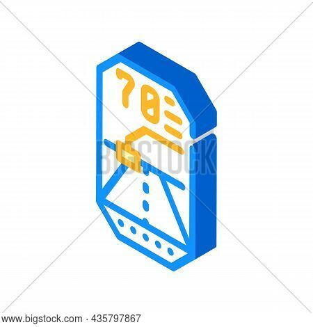 Road Lidar Viewfinder Isometric Icon Vector. Road Lidar Viewfinder Sign. Isolated Symbol Illustratio
