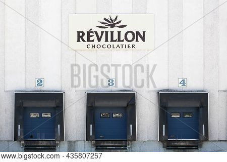 Roanne, France - May 31, 2020: Revillon Warehouse And Factory. Revillon Is A French Chocolate Factor