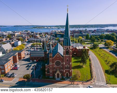 Portland Cathedral Of The Immaculate Conception At 307 Congress Street In Downtown Portland, Maine M