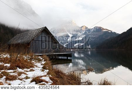 Lake Leopoldstein Or Turquoise Perl In Austria