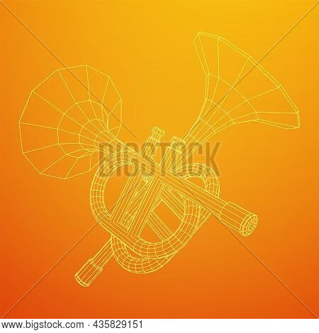 Trumpet Pipe Fife Musiacal Instrument Vector Illustration