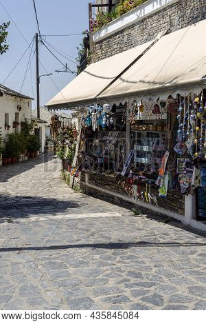 07.28.2021. Greece, Region Of Thessaly, Municipality Of Volos. View Of The Mountains Village Of Makr