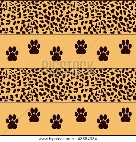 vektorový pozadí leopard se stopami