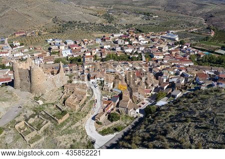 Panoramic View Of Jarque De Moncayo, Aranda Region, Zaragoza Province, Aragon. Spain View From The B