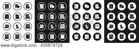 Set Smartphone Insurance, Personal Folder, Ordered Envelope, Document With Graph Chart, Medical Hosp