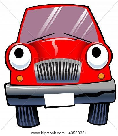 Červené auto
