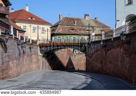 The Bridge Of Lies (podul Minciunilor) Near The Small Square (piata Mica) In The Historical Center O