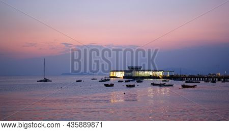 Lamma Island, Hong Kong 24 October 2019: Hong Kong lamma island sunset