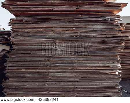Close-up Photo Of Brown Cardboard Sheets From Under The Boxes.