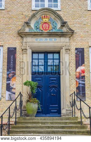 Viborg, Denmark - September 02, 2021: Entrance To The Historic Skovgaard Museum In Viborg, Denmark