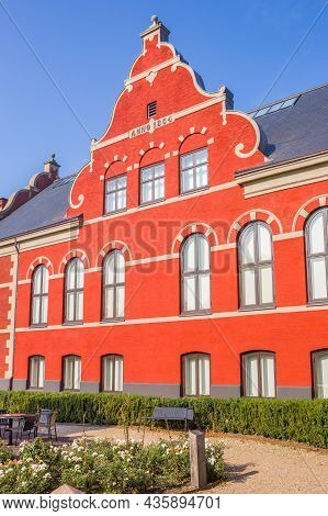 Red Brick Gable Of The Art Museum In Ribe, Denmark