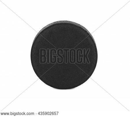 Activated Charcoal Pill Isolated On White. Potent Sorbent