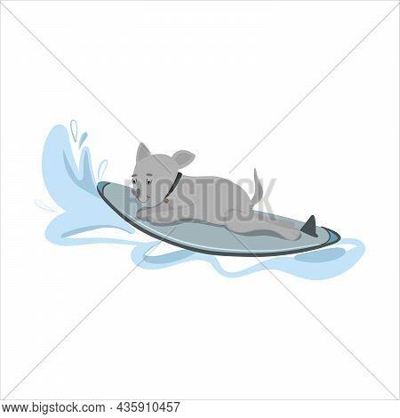 Dog Care Product, Dog Shampoo. Doodle Vector, Stock Illustration Hand Drawn In Flat Style, Isolated 