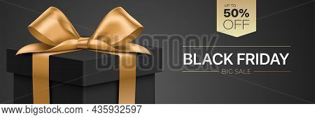 Black Friday Discount Card With Gift Box.