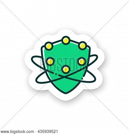 Complement System Sticker Icon. Complement Cascade. Immune System Concept. Immunology Badge For Desi