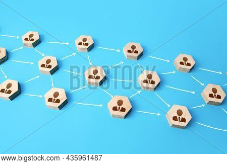 Transfer Of Information Between People. Exchange Of Experience And Information. Concept Of Spreading