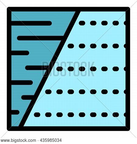 Soundproof Foam Icon. Outline Soundproof Foam Vector Icon Color Flat Isolated