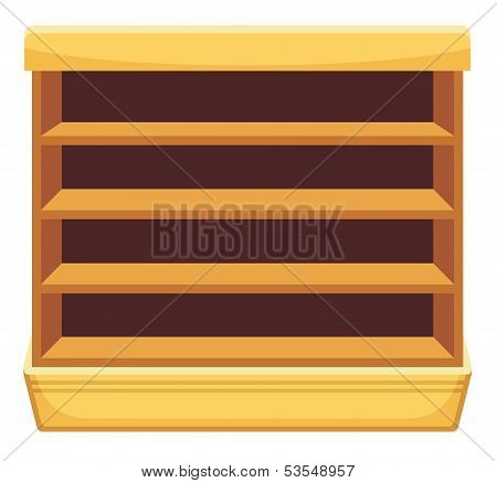 Showcase With Empty Shelves