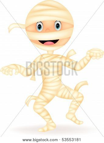 Mummy cartoon walking