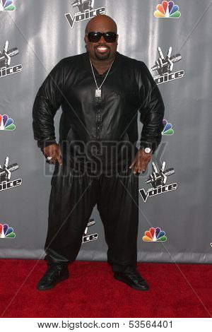 LOS ANGELES - NOV 7:  CeeLo Green at the The Voice Season 5 Judges Photocall at Universal Studios Lot on November 7, 2013 in Los Angeles, CA