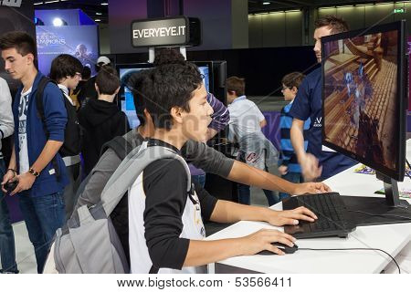 People At Games Week 2013 In Milan, Italy