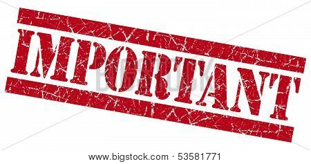 Important Grunge Red Stamp