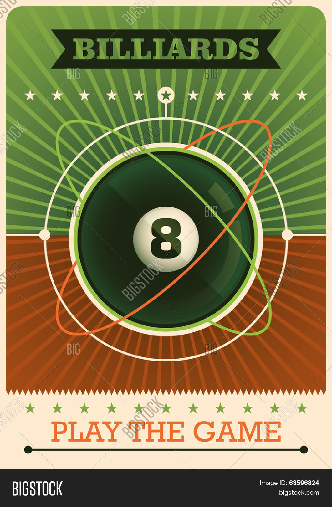 Vector y foto Retro Billiards (prueba gratis) | Bigstock